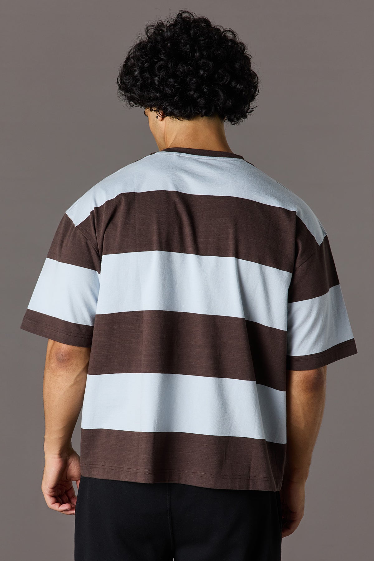 Alt View 2. Playboy Graphic Striped T-Shirt - Dark Brown