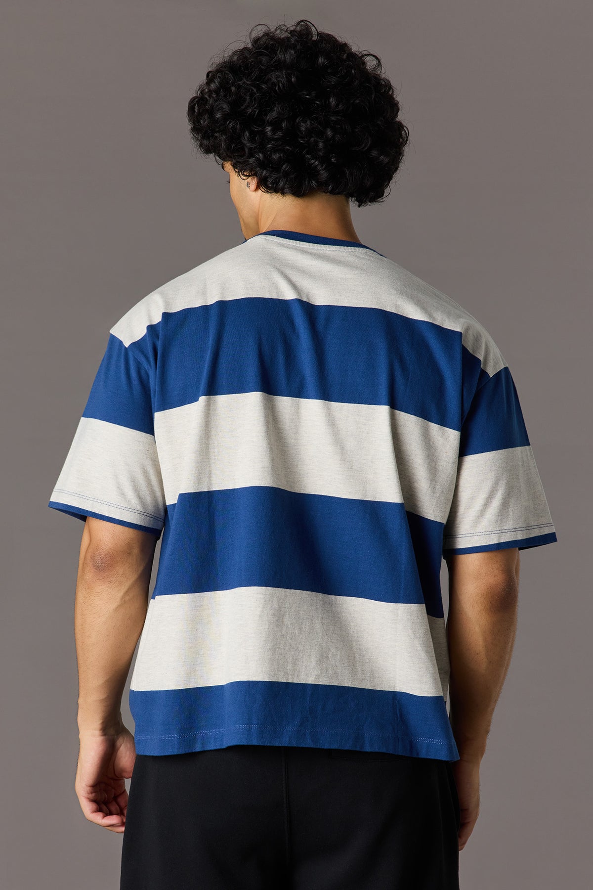 Alt View 2. Playboy Graphic Striped T-Shirt - Navy