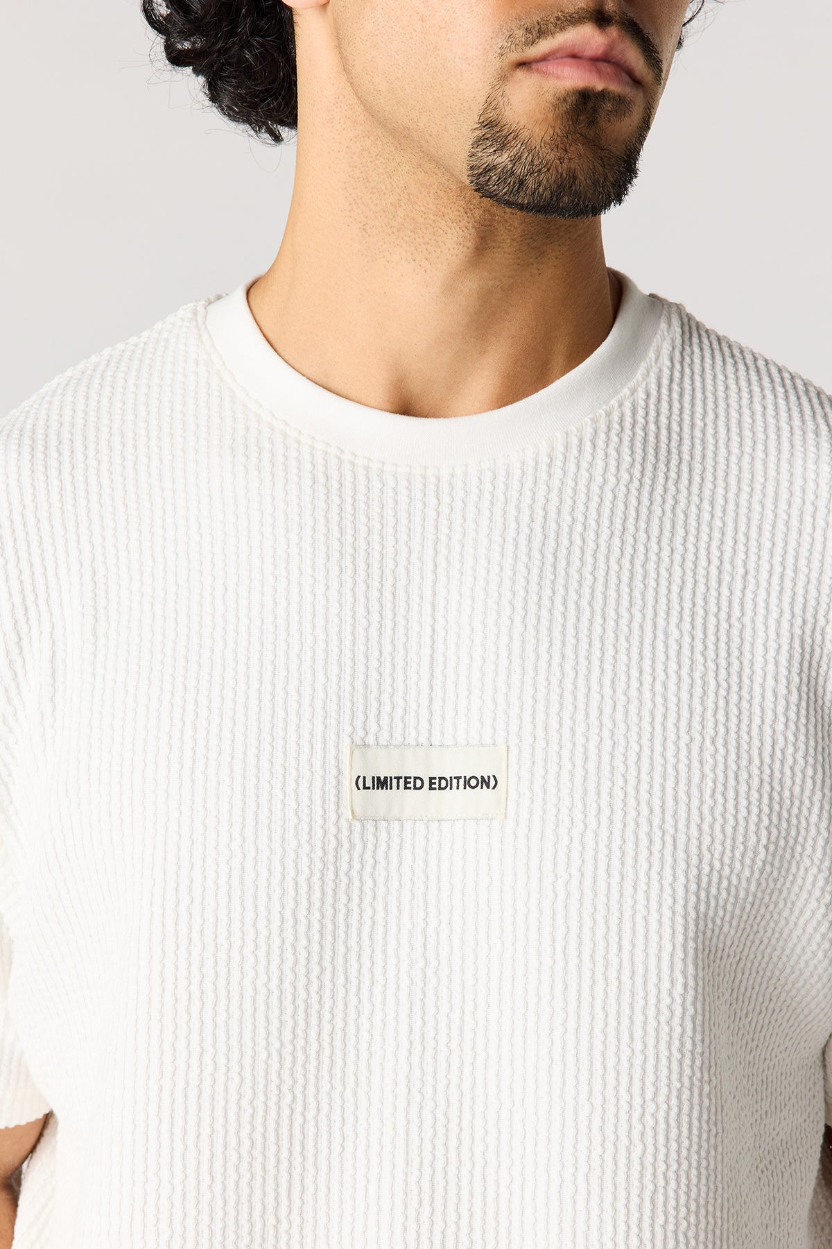 Alt View 4. Textured Patch T-Shirt - White