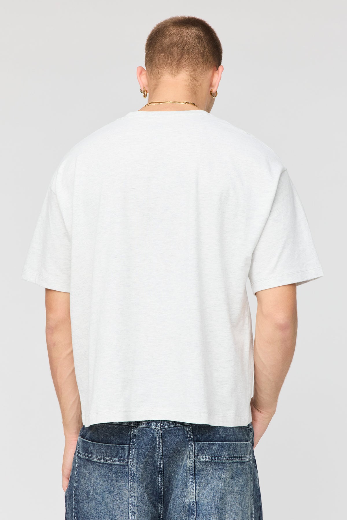 Vue alternative 2. T-shirt carré imprimé en coton lourd supérieur