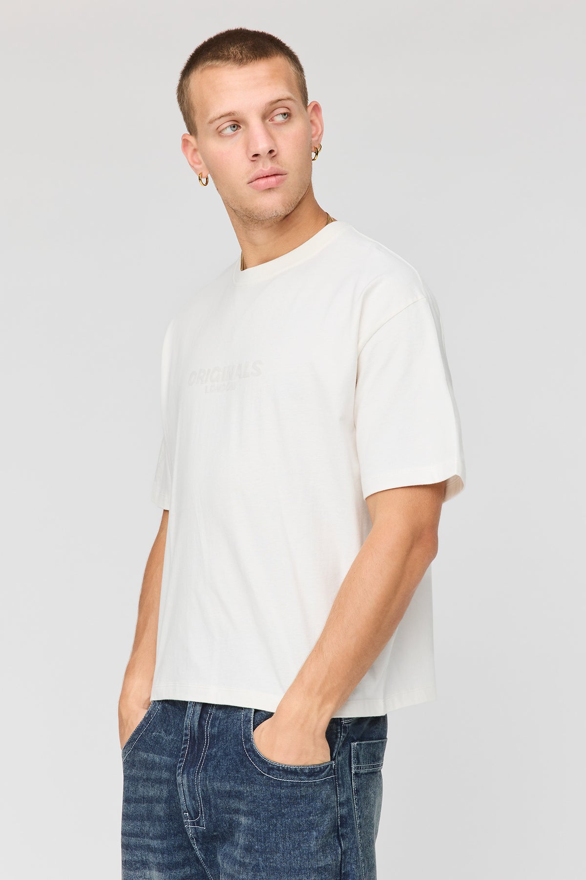 Premium Heavyweight Cotton Boxy Graphic T-Shirt - White