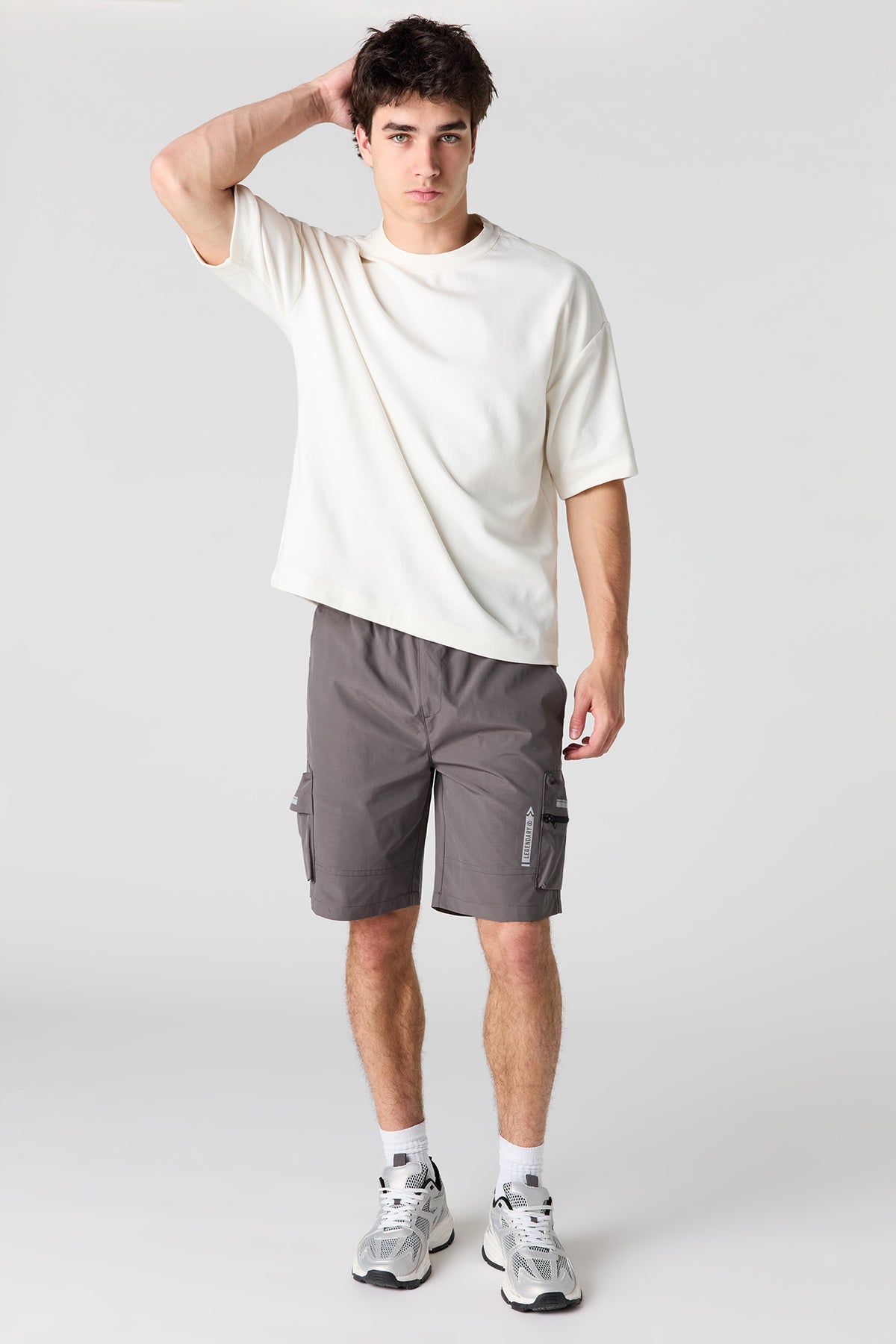 Alt View 2. Cargo Pocket Short - Dark Grey