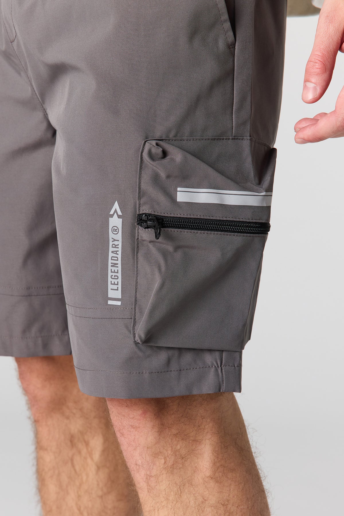 Alt View 3. Cargo Pocket Short - Dark Grey