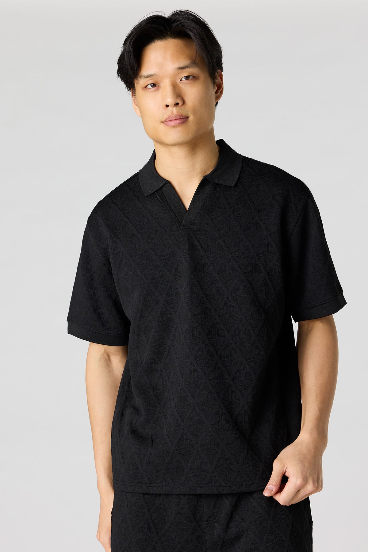 Textured Polo - Black
