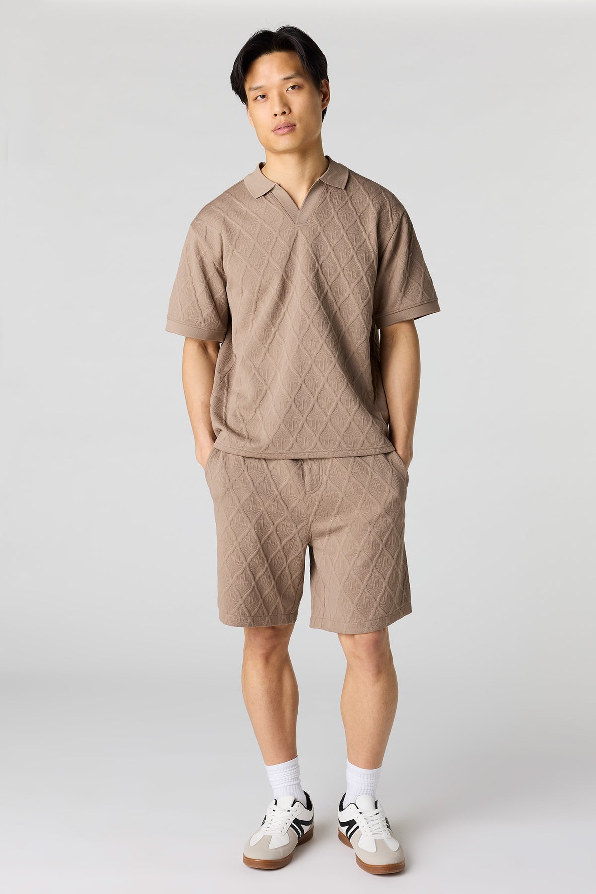Alt View 3. Textured Polo - Brown