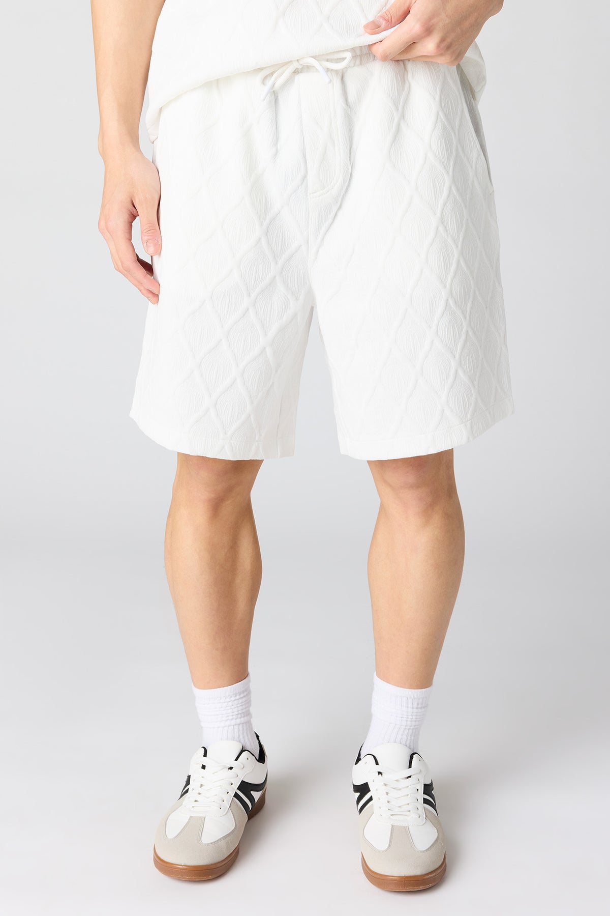 Textured Short - White