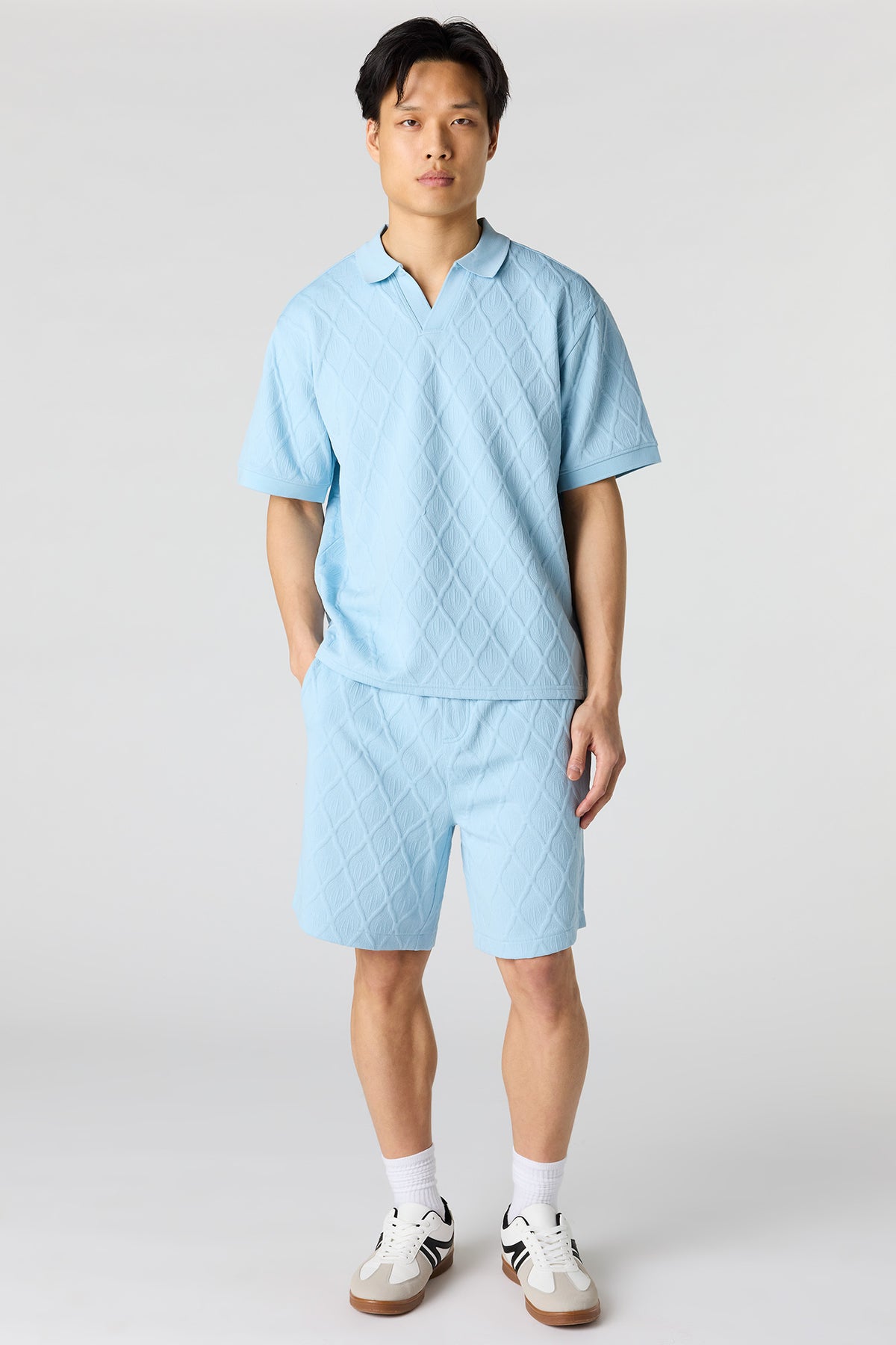 Alt View 2. Textured Short - Blue