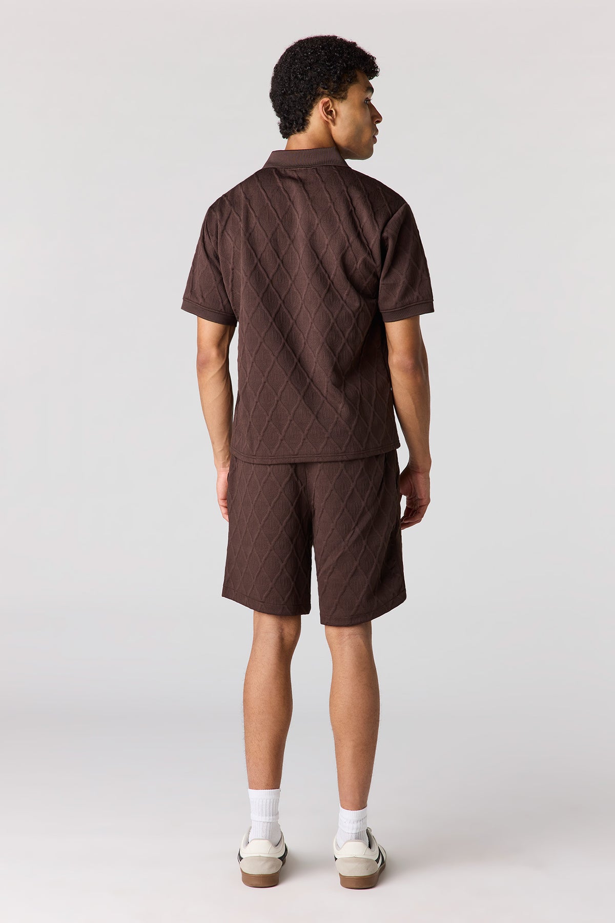 Alt View 3. Textured Short - Dark Brown
