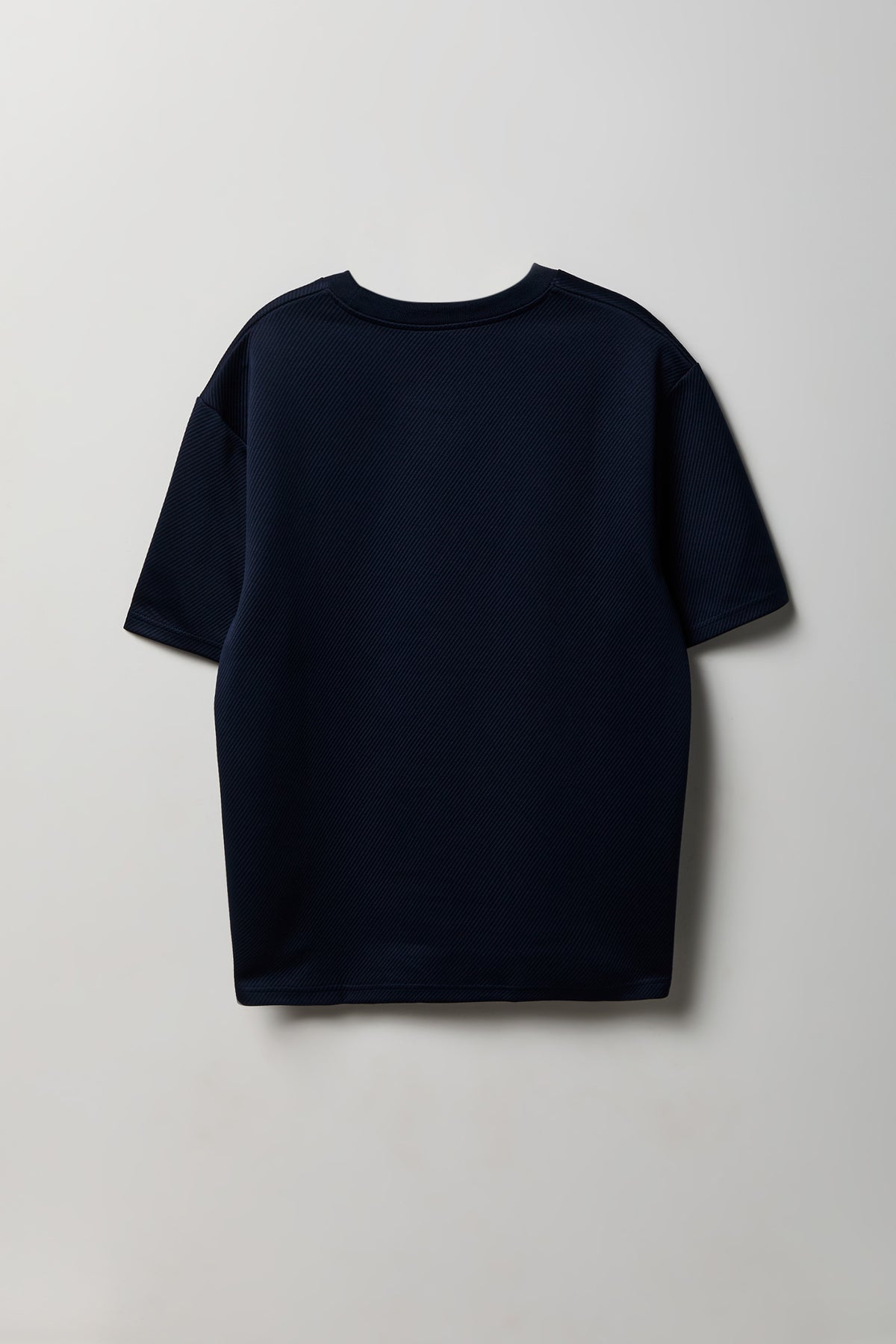 Alt View 2. Textured Embroidered T-Shirt - Navy