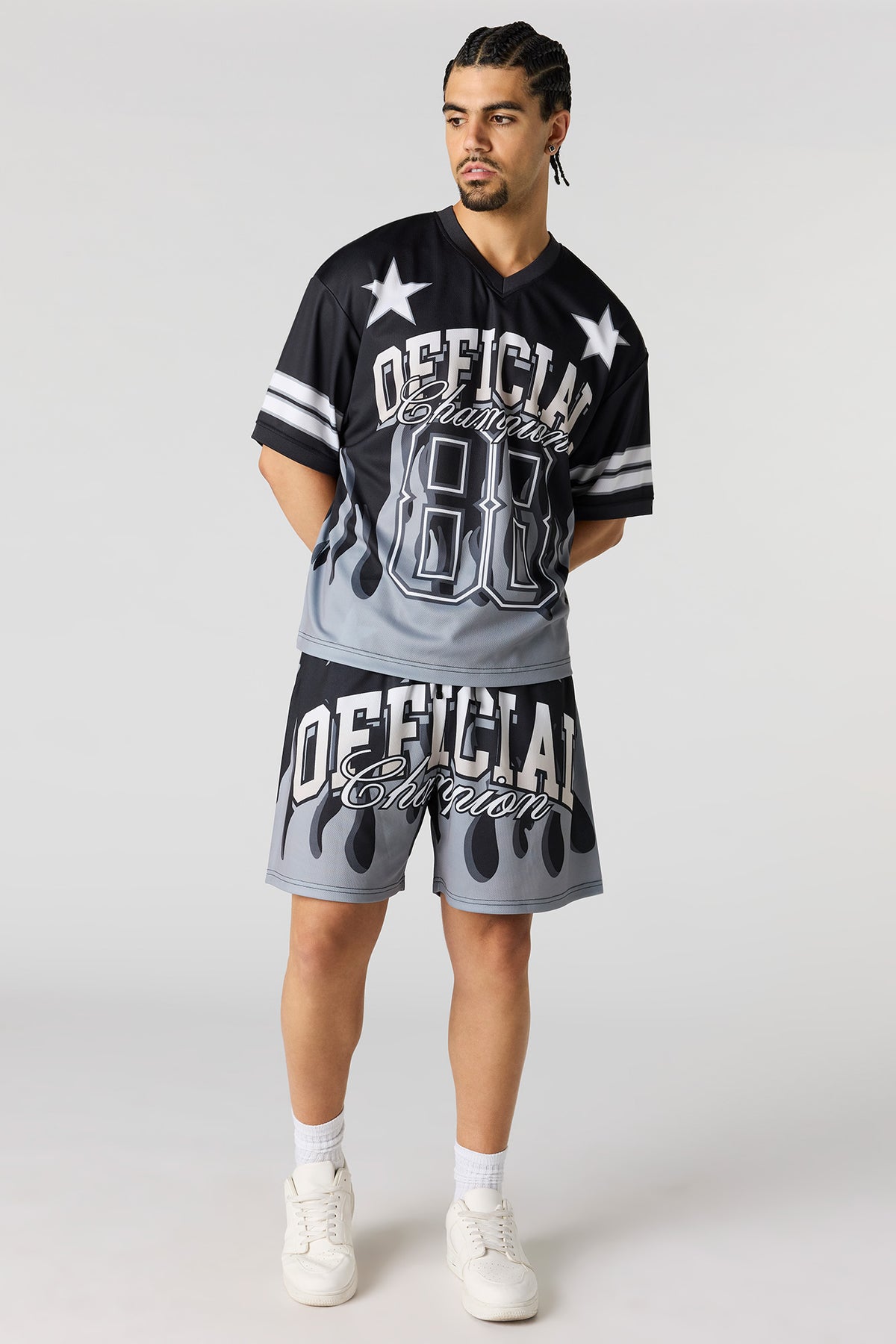 Alt View 2. Mesh Champion Graphic Short - Black