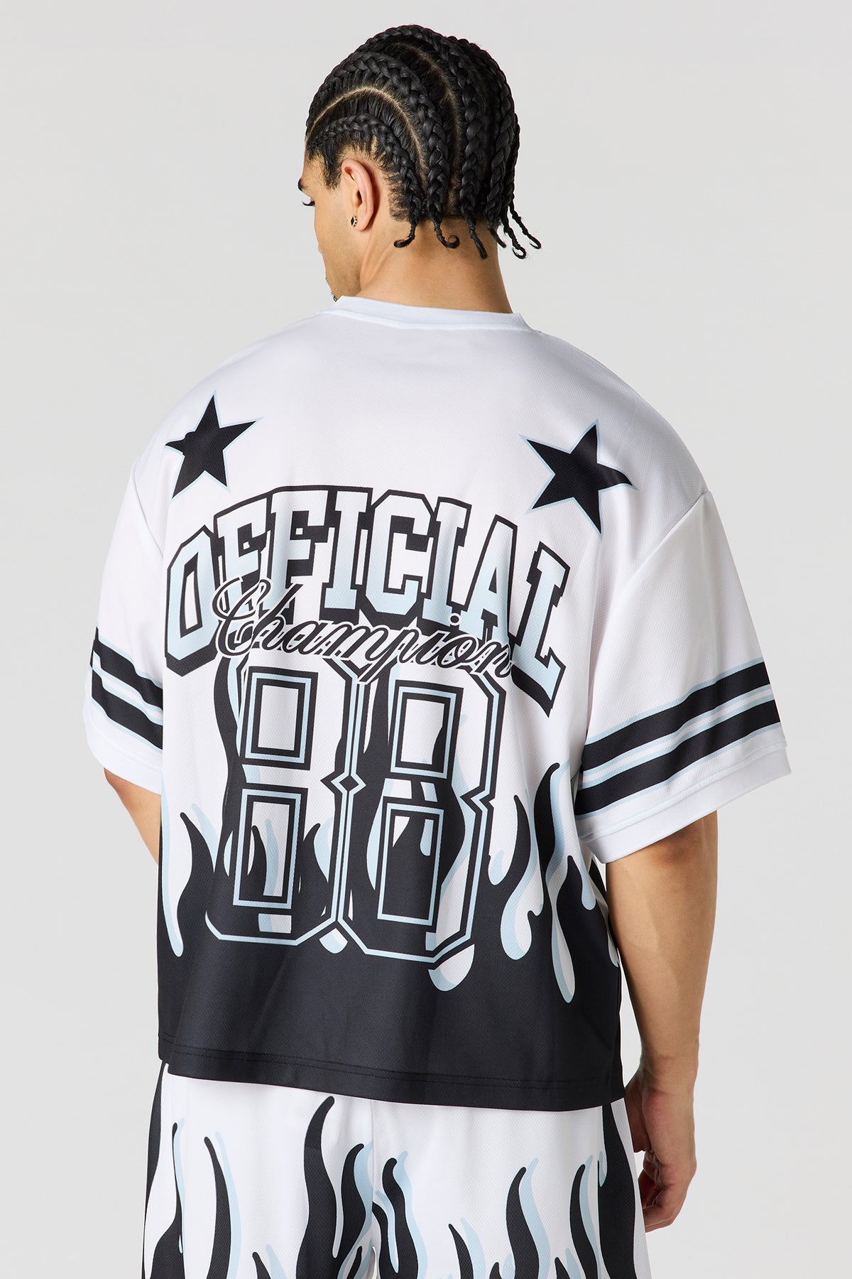 Alt View 2. Mesh Champion Graphic Jersey - White