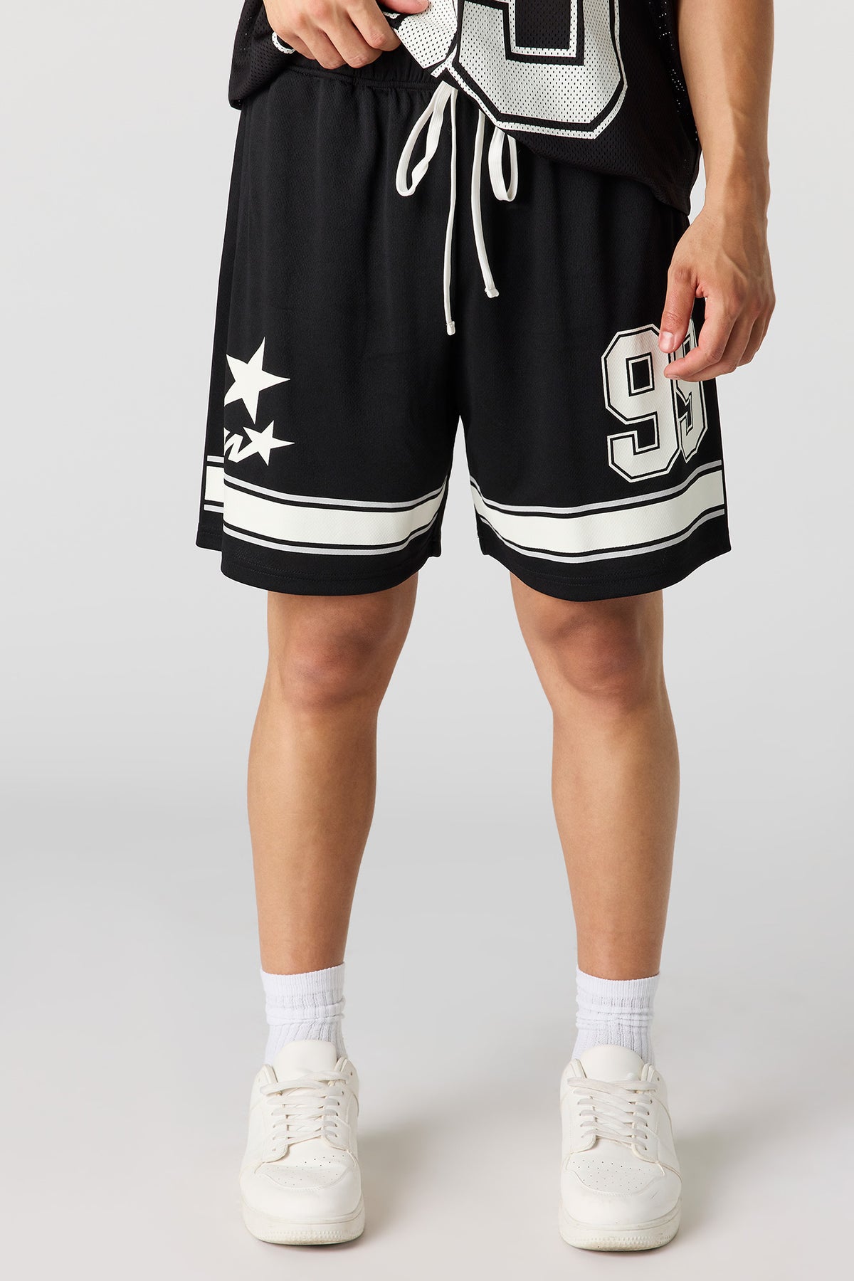 Mesh Graphic Short - Black