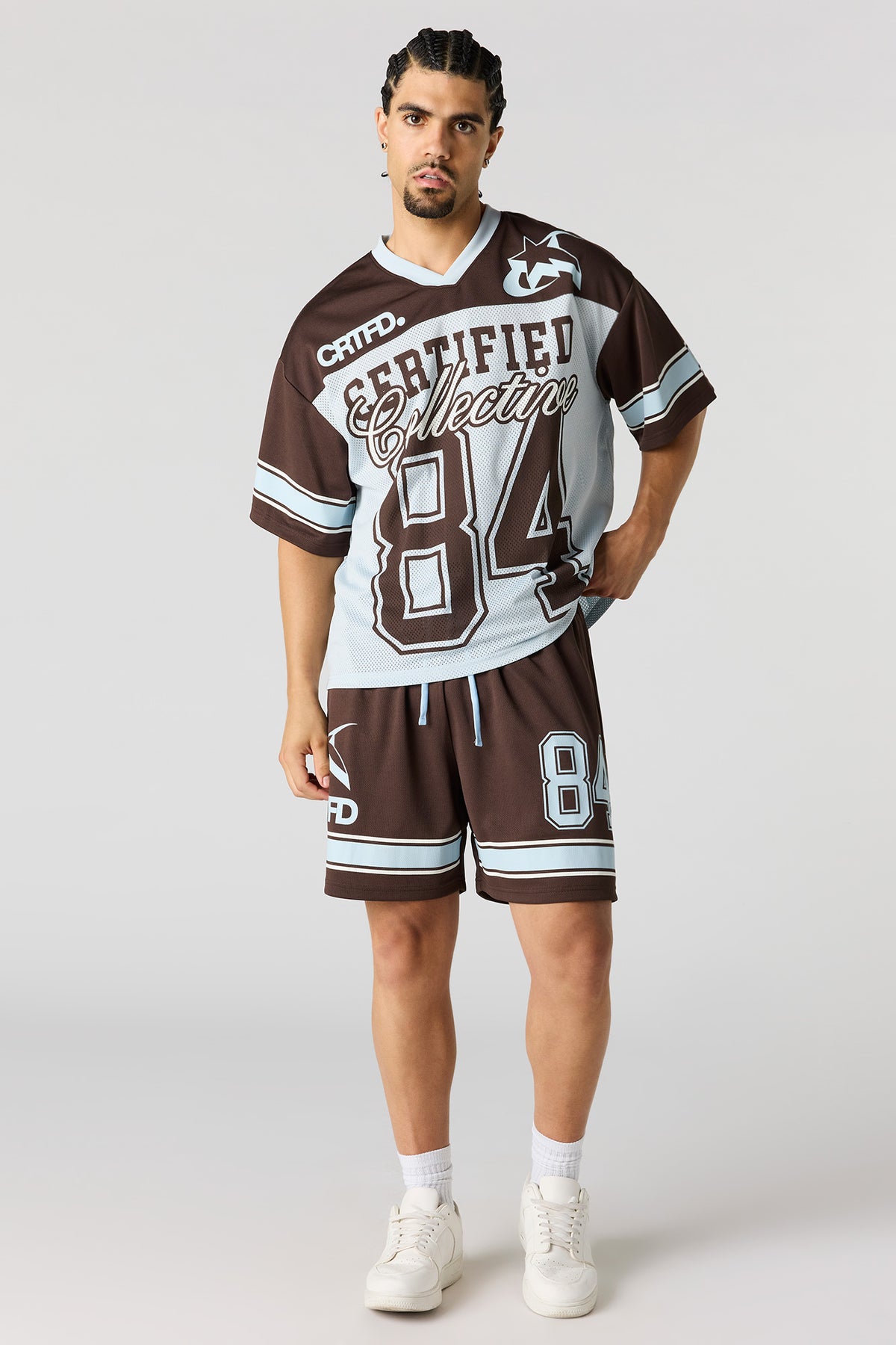 Alt View 2. Mesh Graphic Short - Dark Brown