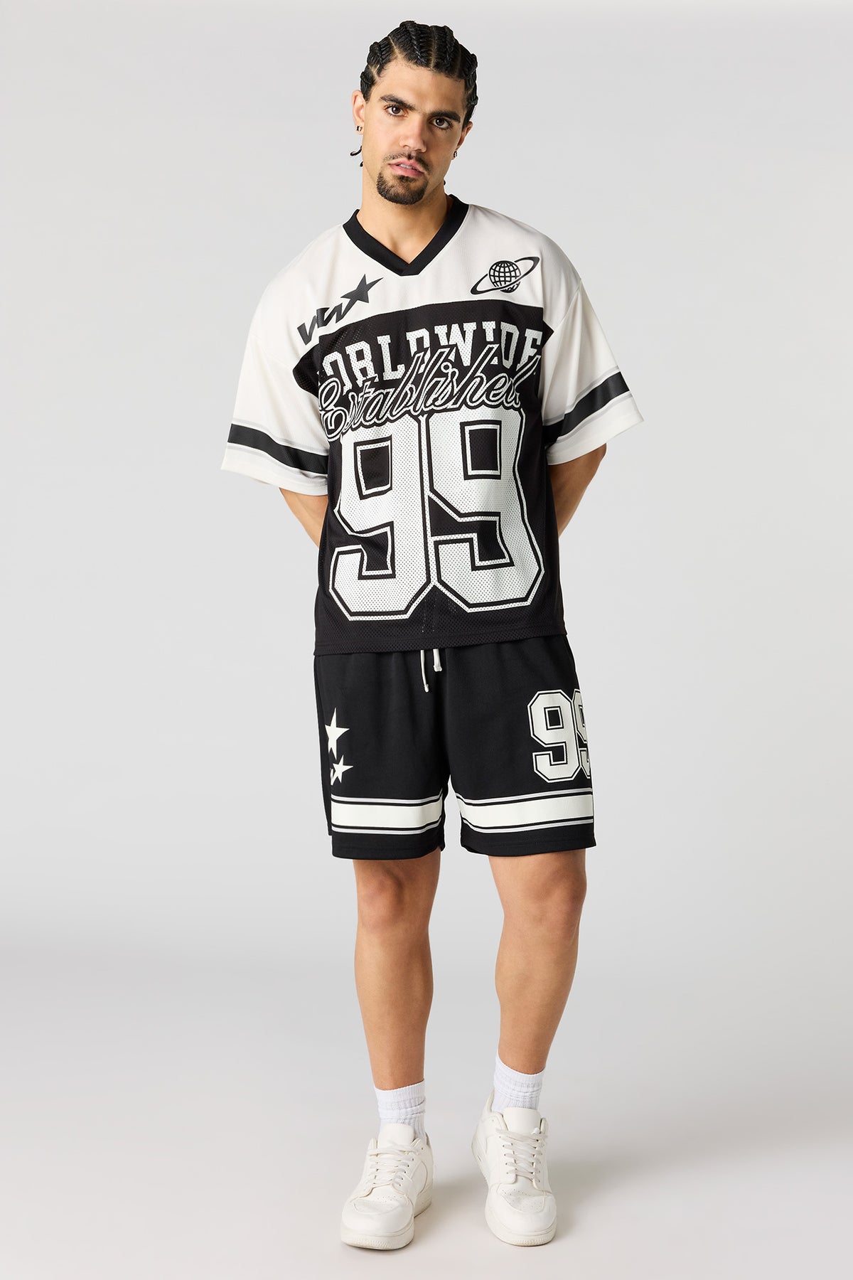 Alt View 3. Mesh Graphic Jersey - Black