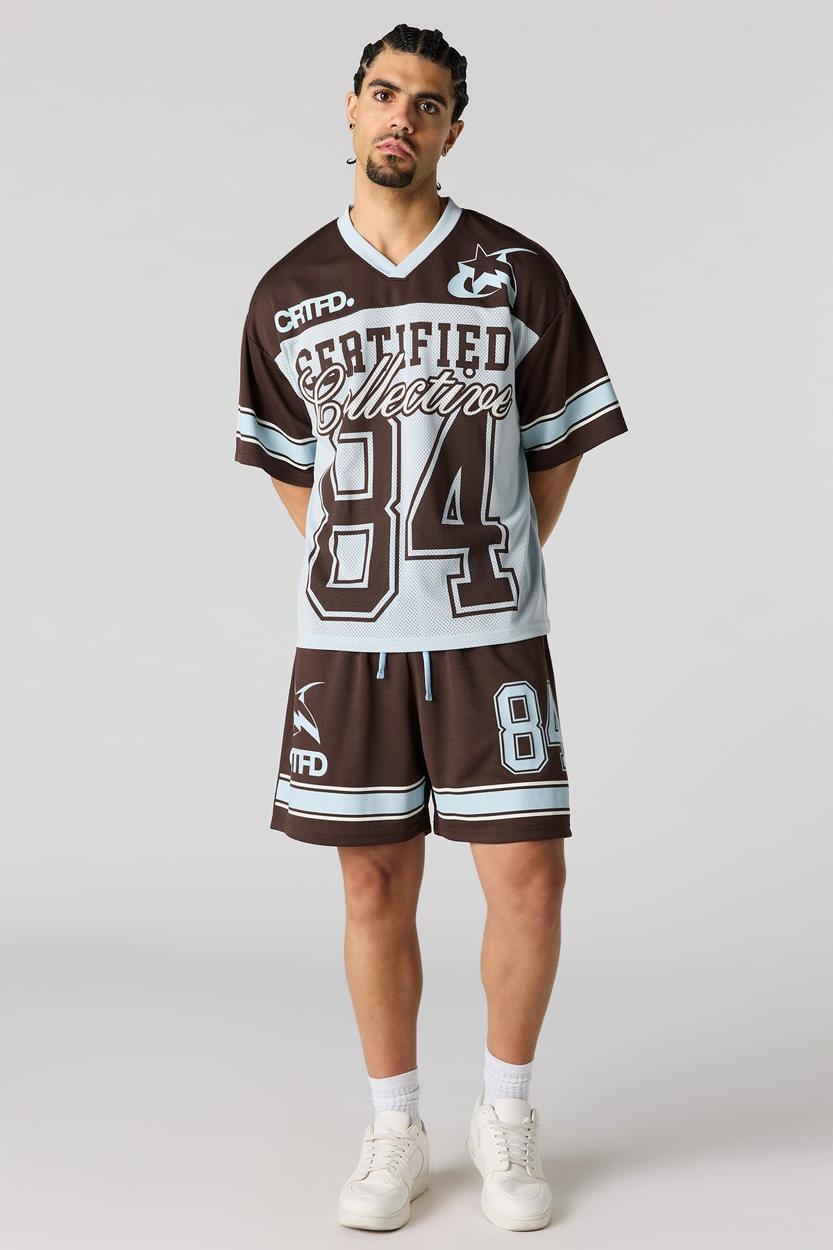 Alt View 3. Mesh Graphic Jersey - Dark Brown