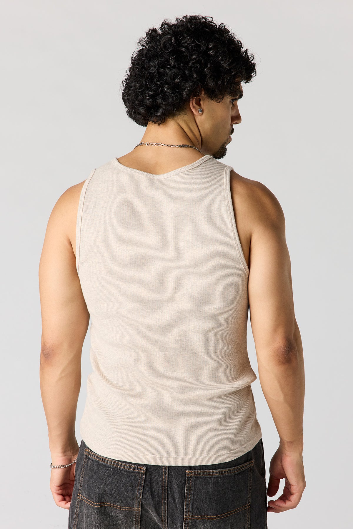 Alt View 2. Ribbed Undershirt - Natural
