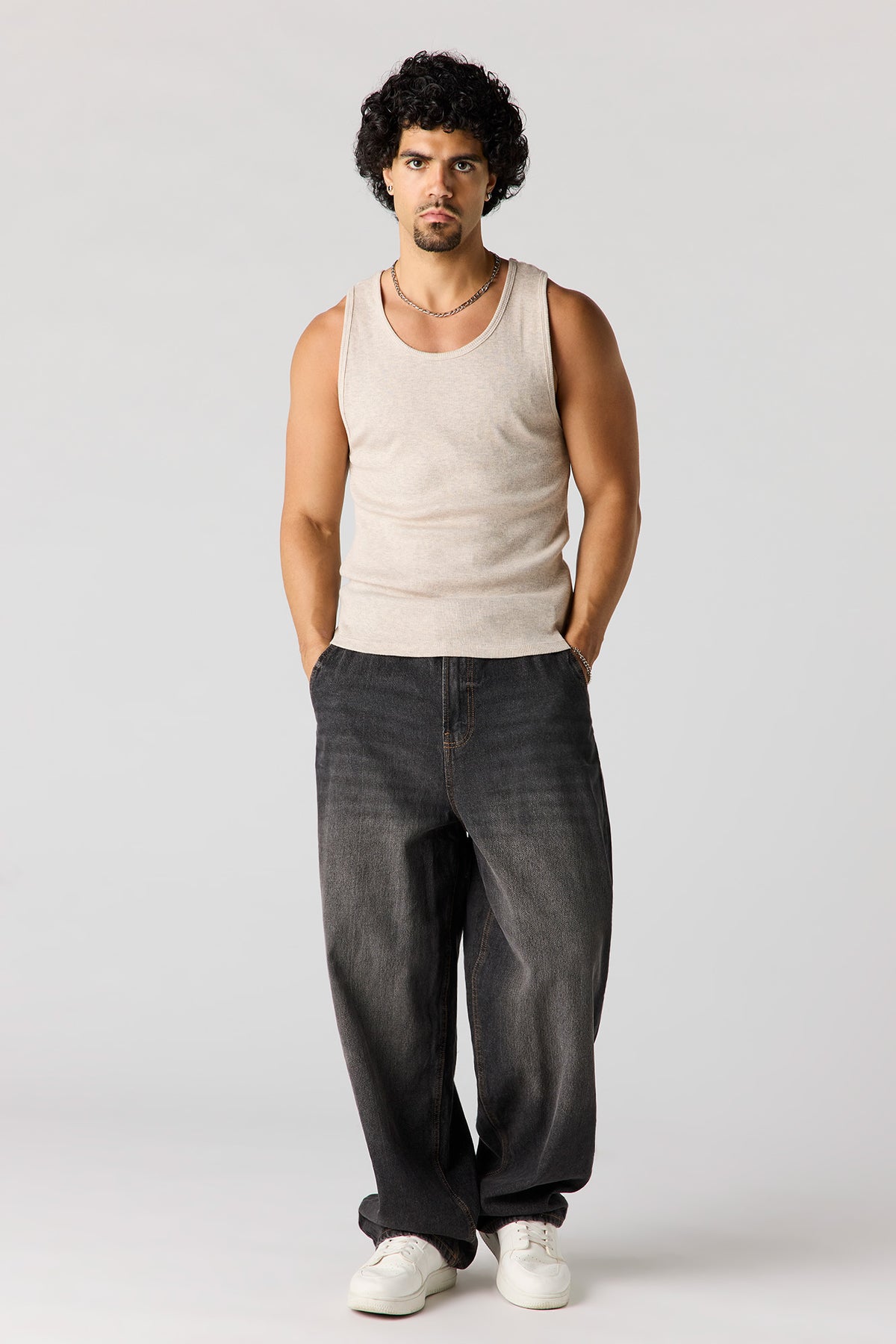 Alt View 3. Ribbed Undershirt - Natural