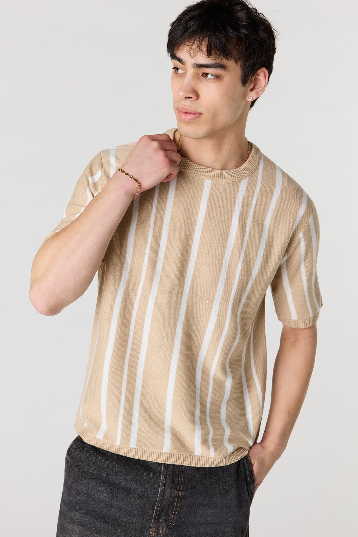 T-shirt en tricot rayé