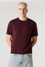 Ribbed Knit T-Shirt