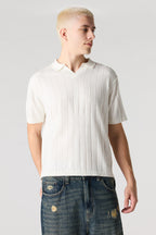Ribbed Knit Polo