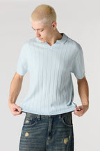 Ribbed Knit Polo