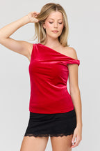 Off Shoulder Velvet Top