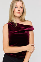 Off Shoulder Velvet Top