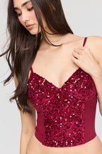 Sequin Corset Top