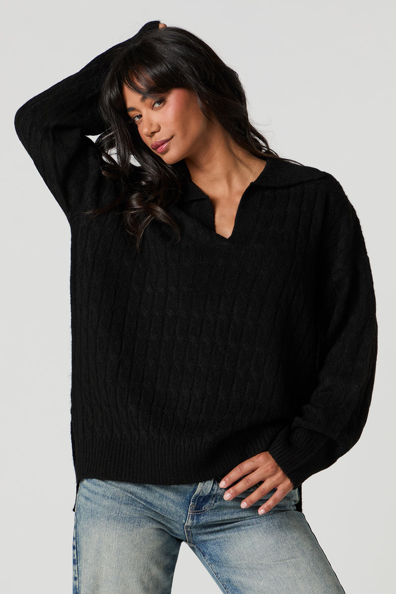 Mossy Cable Knit Sweater