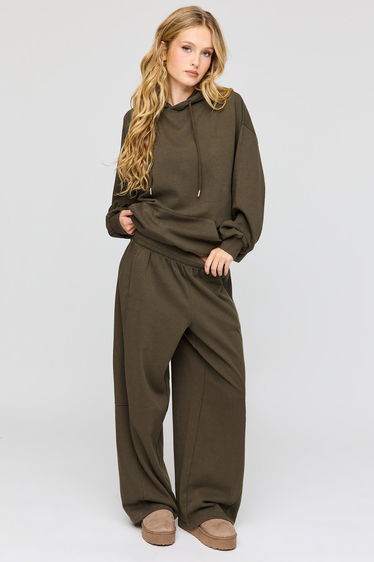 Alt View 3. Premium Fleece Humongous Hoodie - Dark Green