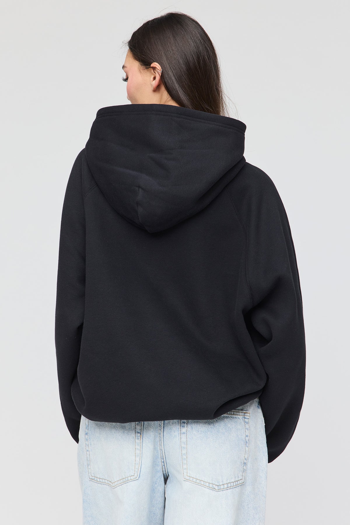 Alt View 2. Premium Fleece Grande Hoodie - Solid Black