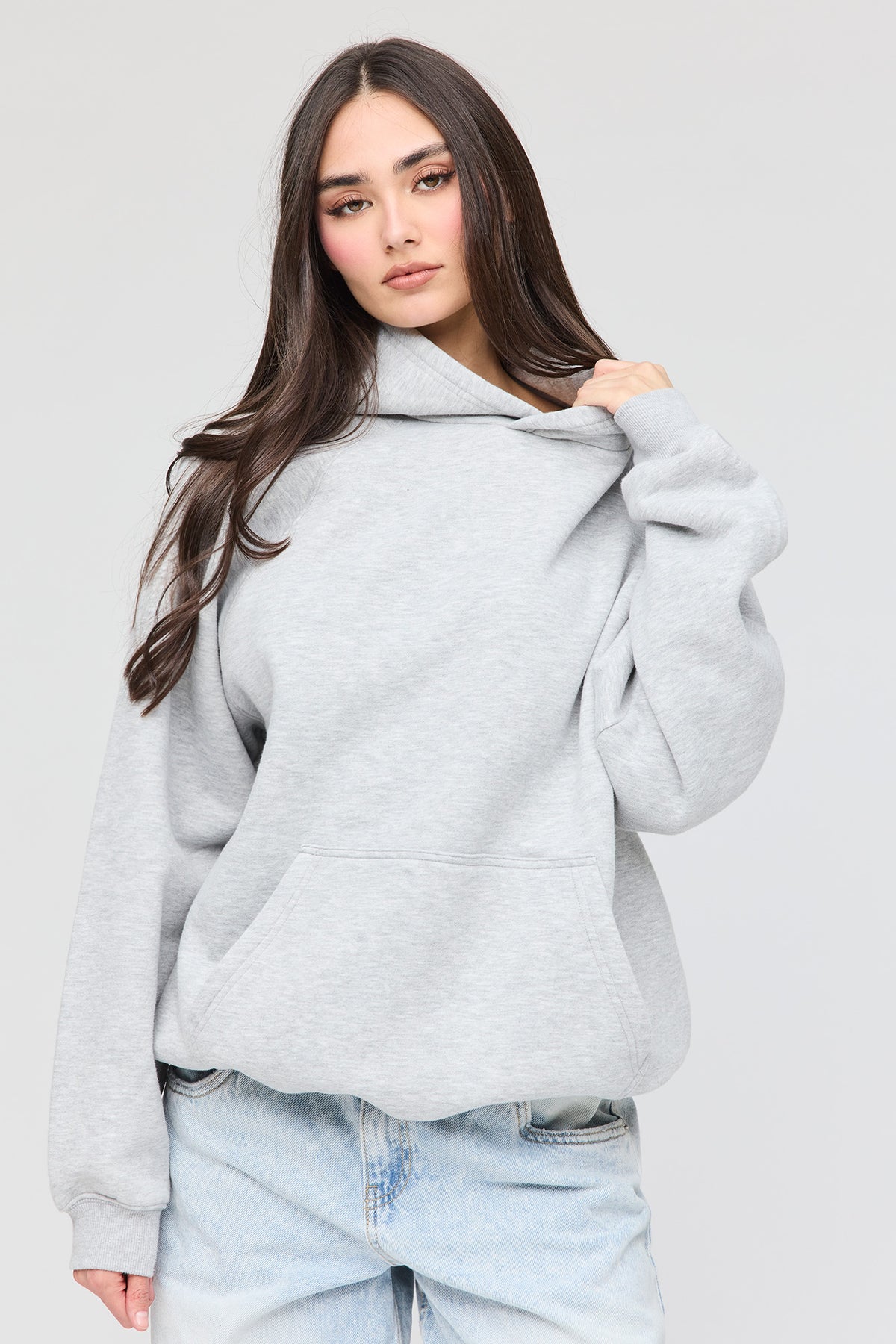 Premium Fleece Grande Hoodie - Heather Grey
