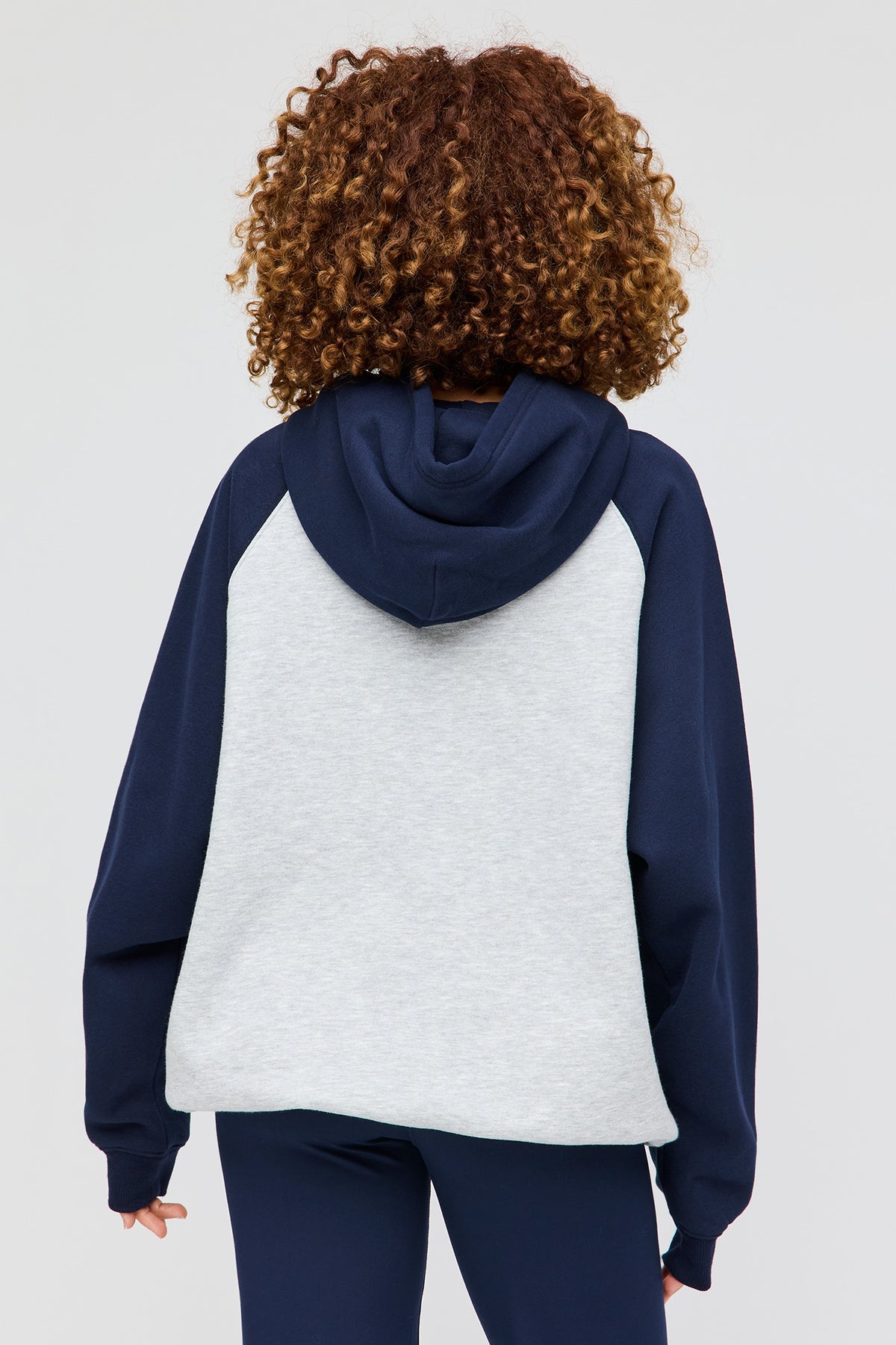 Alt View 2. Premium Fleece Grande Hoodie - Light Grey