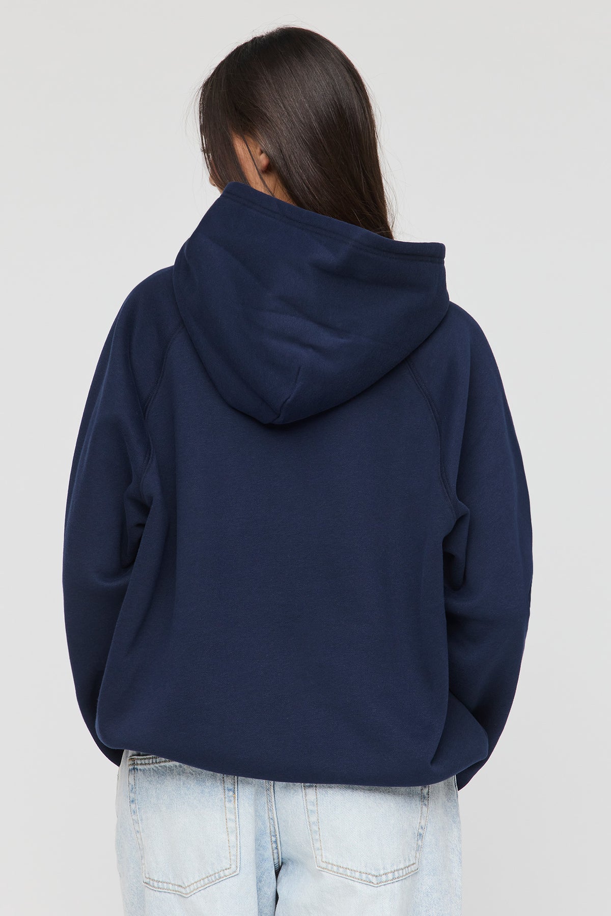 Alt View 2. Premium Fleece Grande Hoodie - Navy