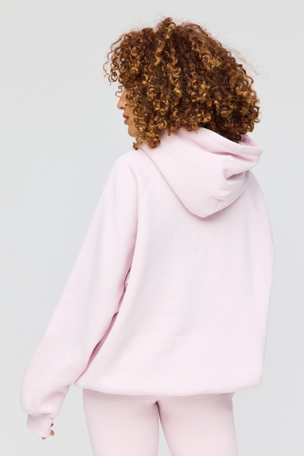 Alt View 2. Premium Fleece Grande Hoodie - Pink