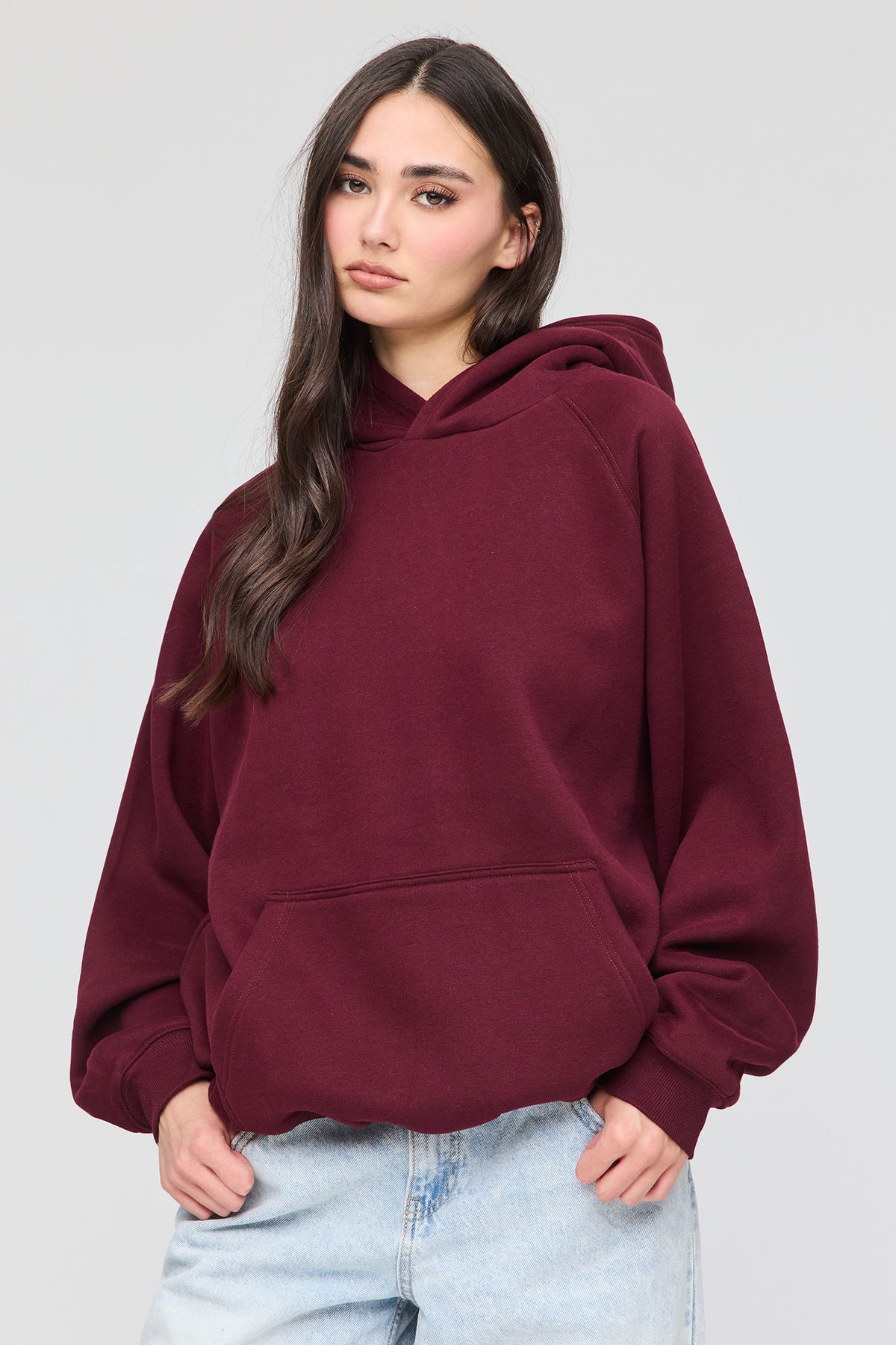 Premium Fleece Grande Hoodie - Burgundy