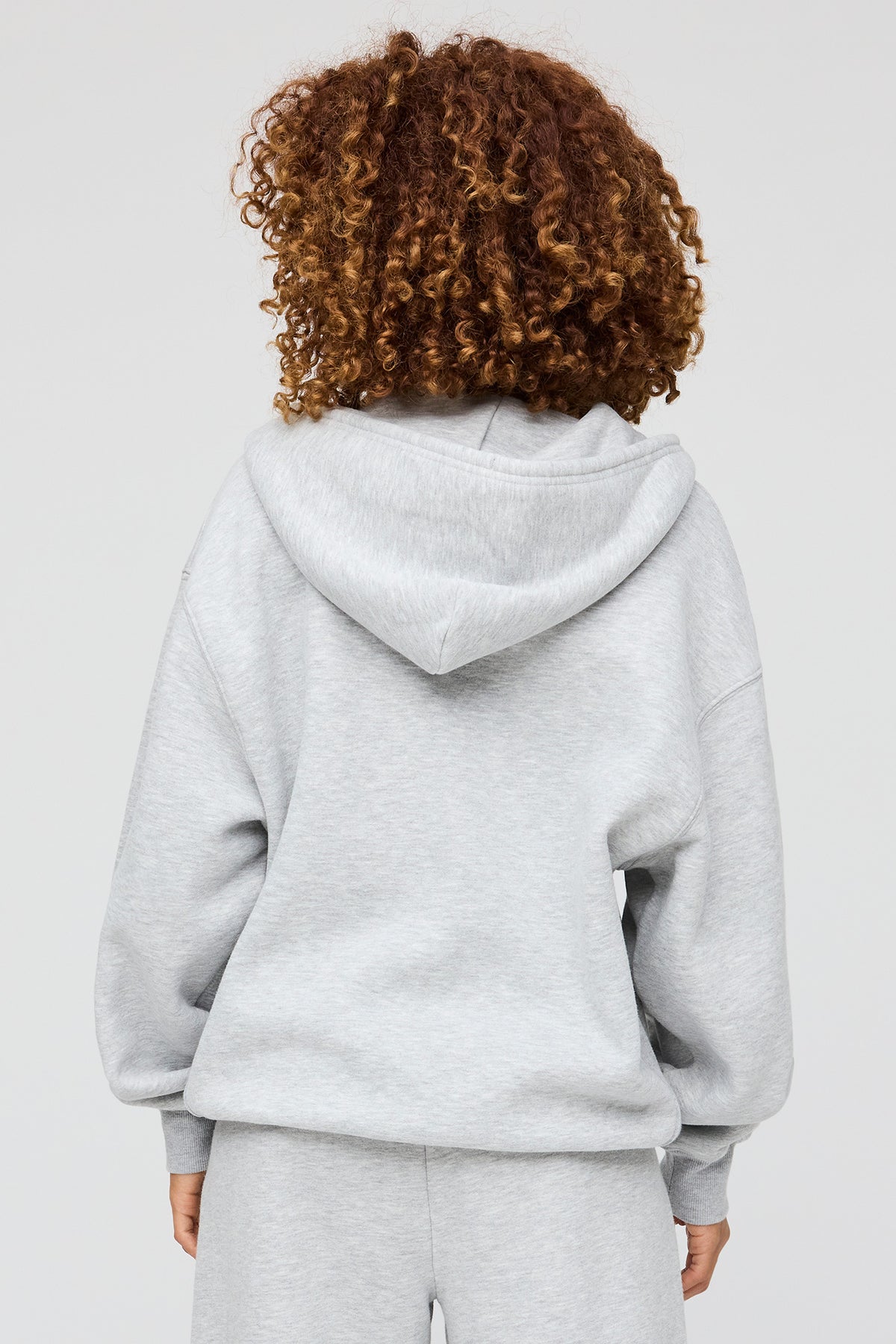 Alt View 2. Premium Fleece Boyfriend Zip Hoodie - Heather Grey