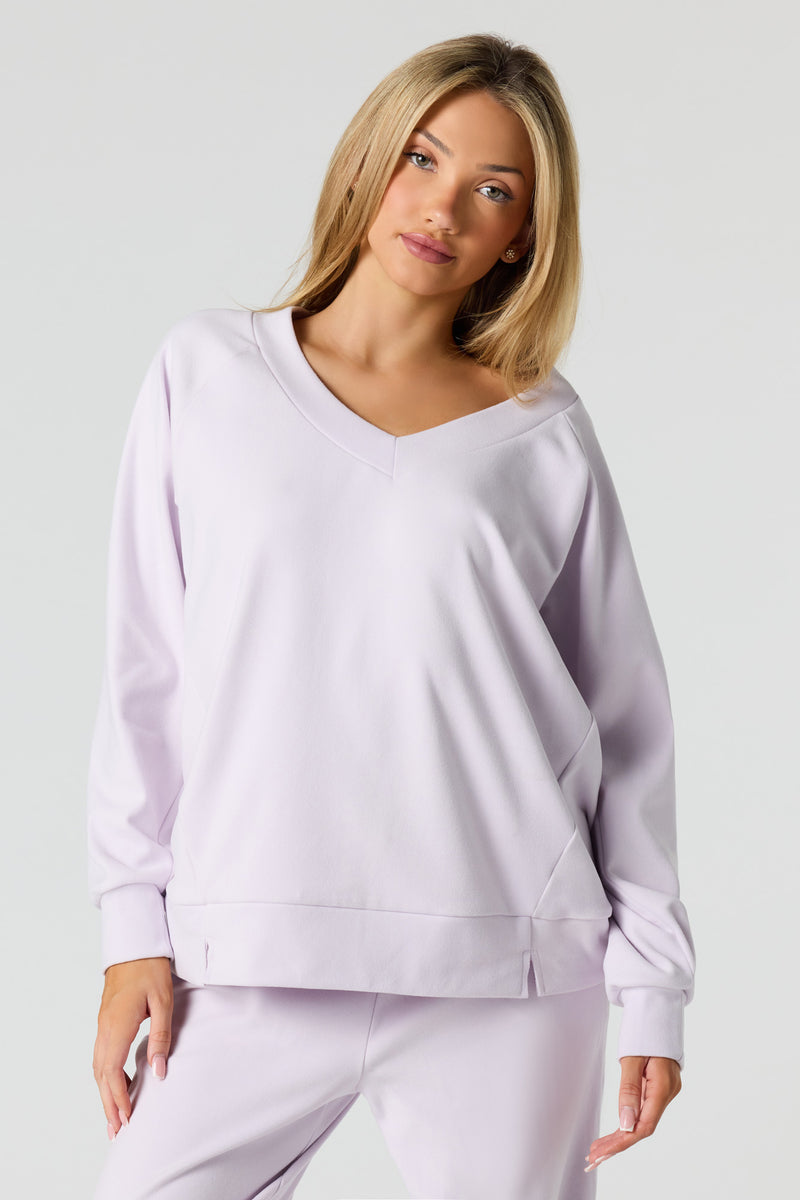 Chandail en molleton à encolure en V