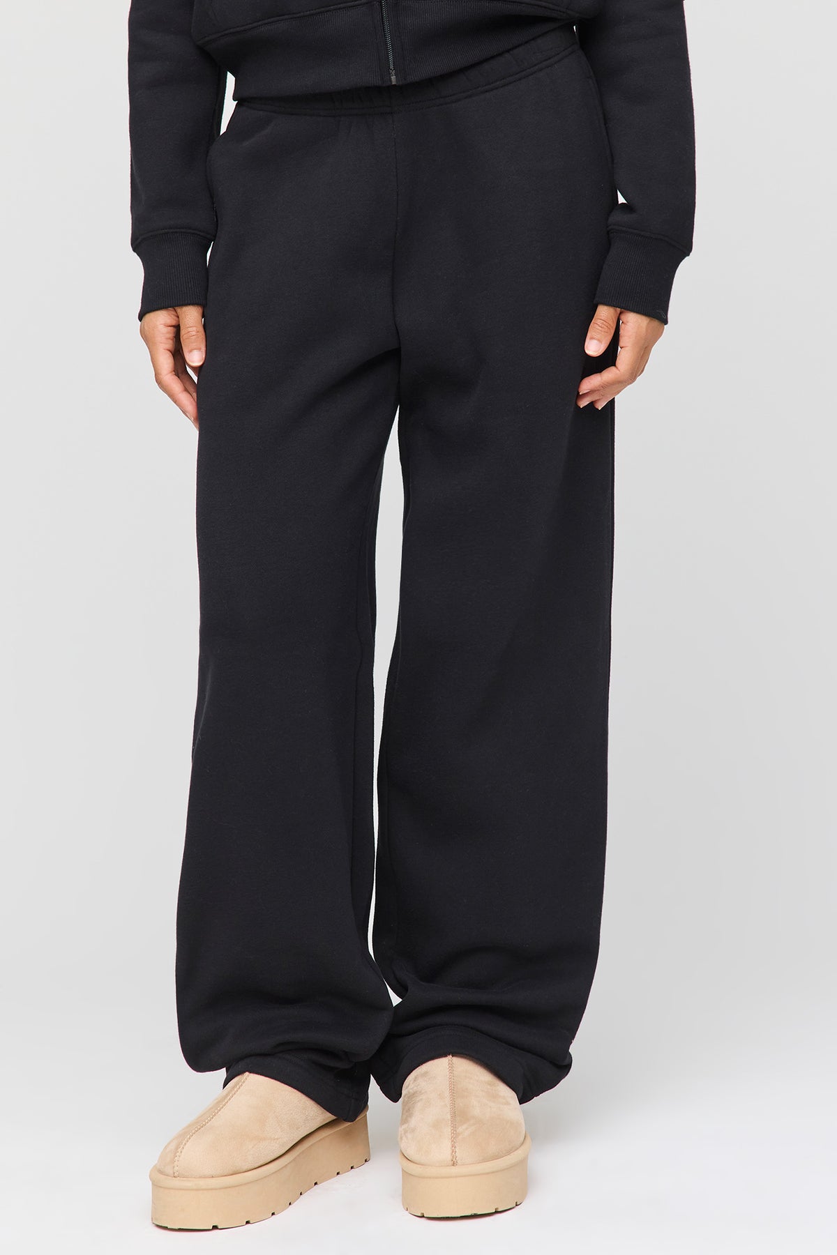 Alt View 2. Premium Fleece Grande Straight Leg Sweatpant - Black