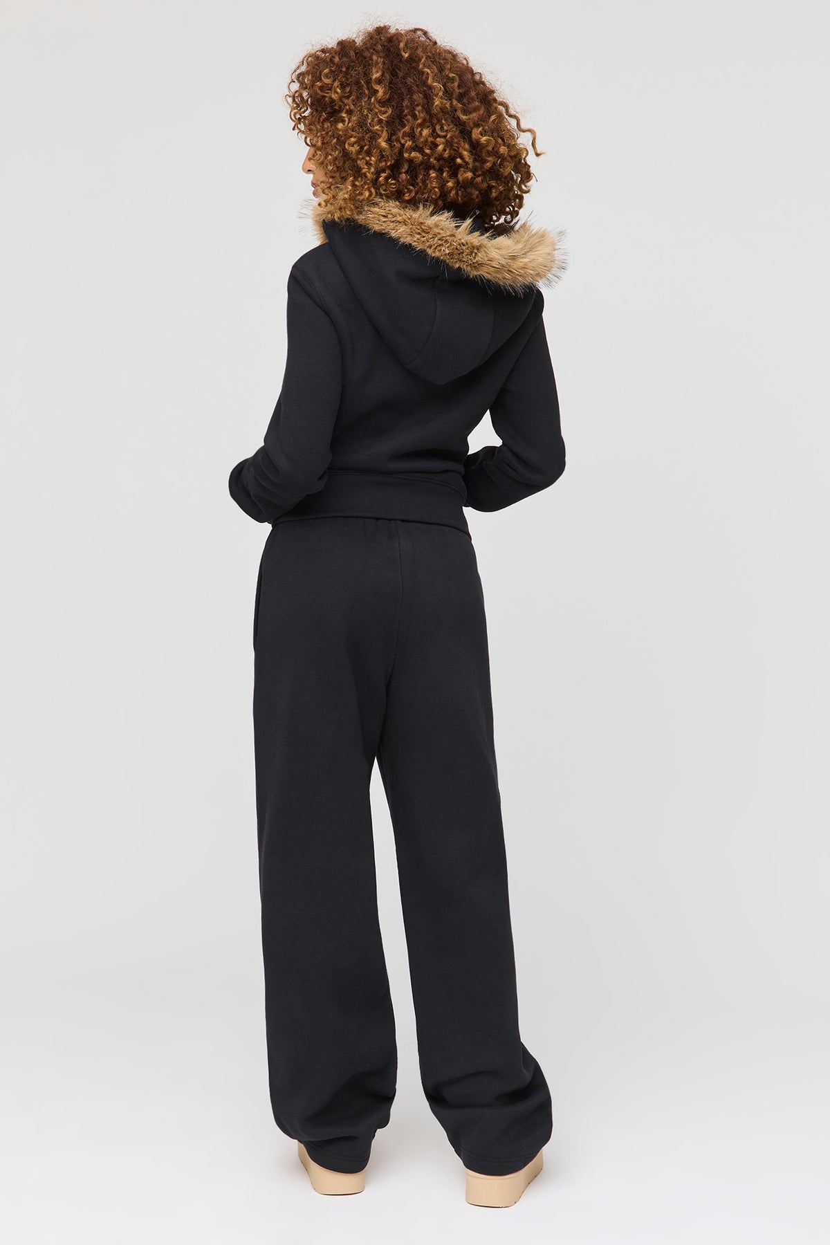 Alt View 3. Premium Fleece Grande Straight Leg Sweatpant - Black
