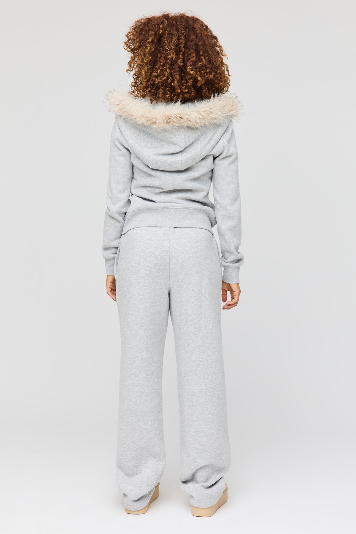 Alt View 3. Premium Fleece Grande Straight Leg Sweatpant - Heather Grey