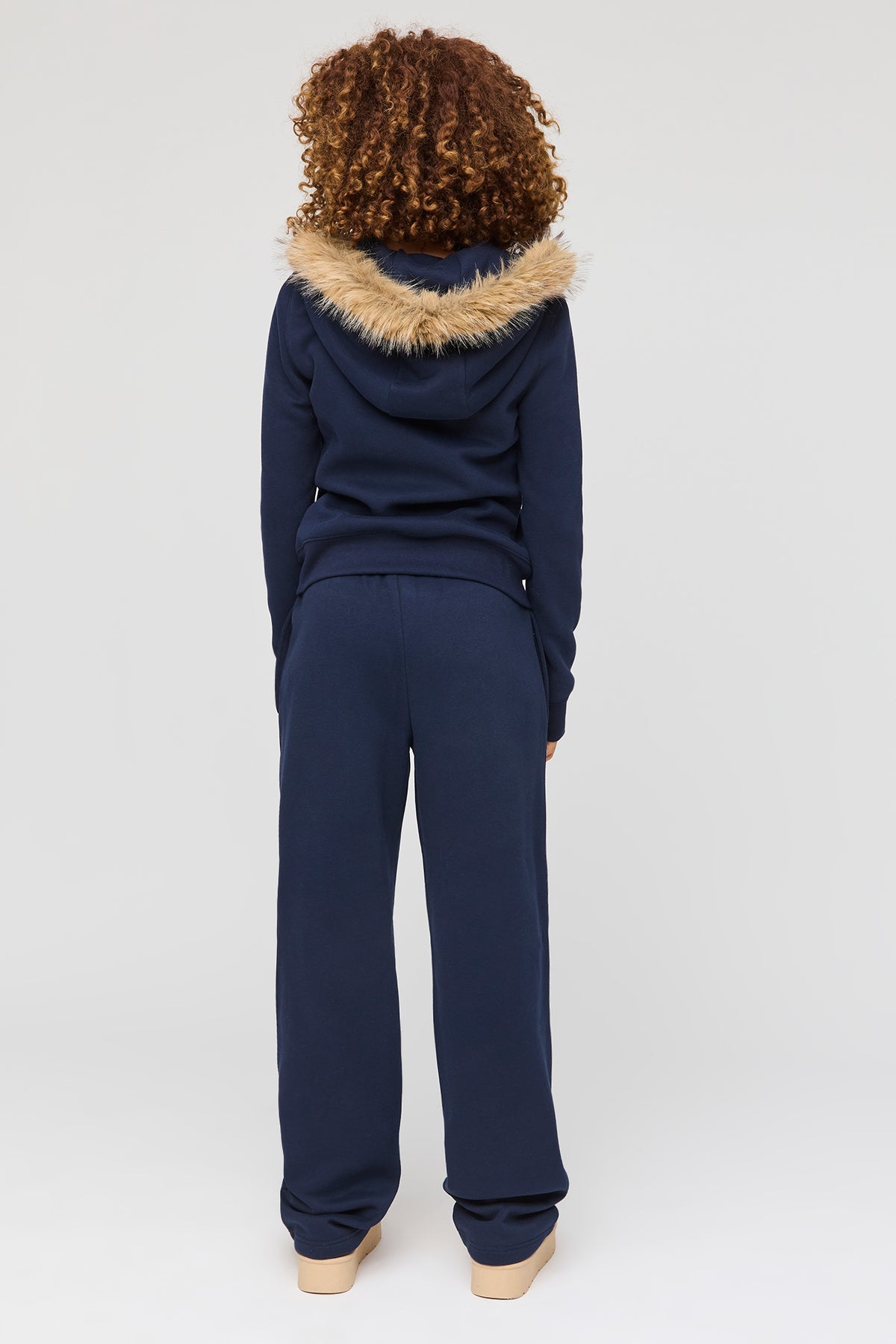Alt View 3. Premium Fleece Grande Straight Leg Sweatpant - Navy