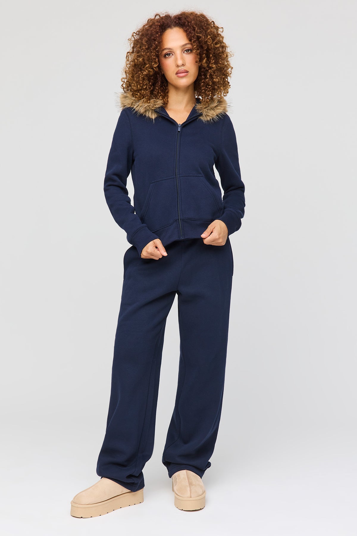 Premium Fleece Grande Straight Leg Sweatpant - Navy