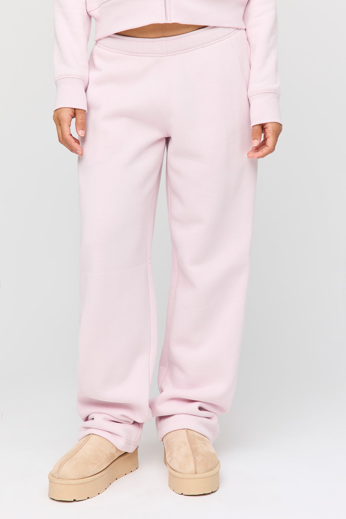 Vue alternative 2. Pantalon en molleton de qualité Grande à jambe droite