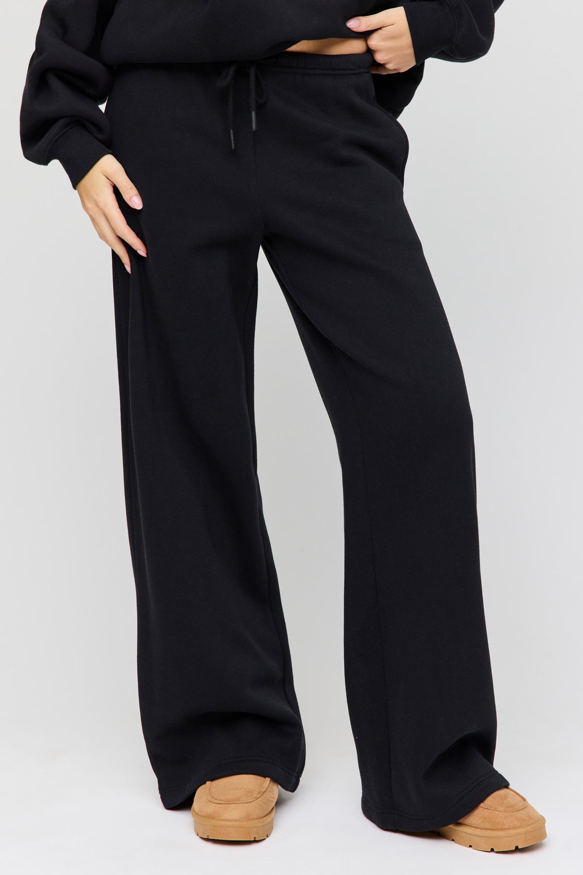 Vue alternative 2. Pantalon d'entraînement à jambe large en molleton supérieur