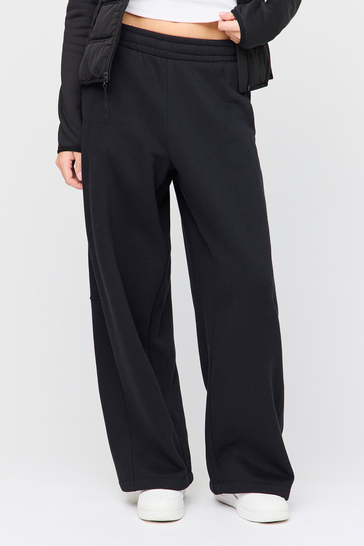 Vue alternative 2. Pantalon d'entraînement surdimensionné à jambe baril en molleton supérieur