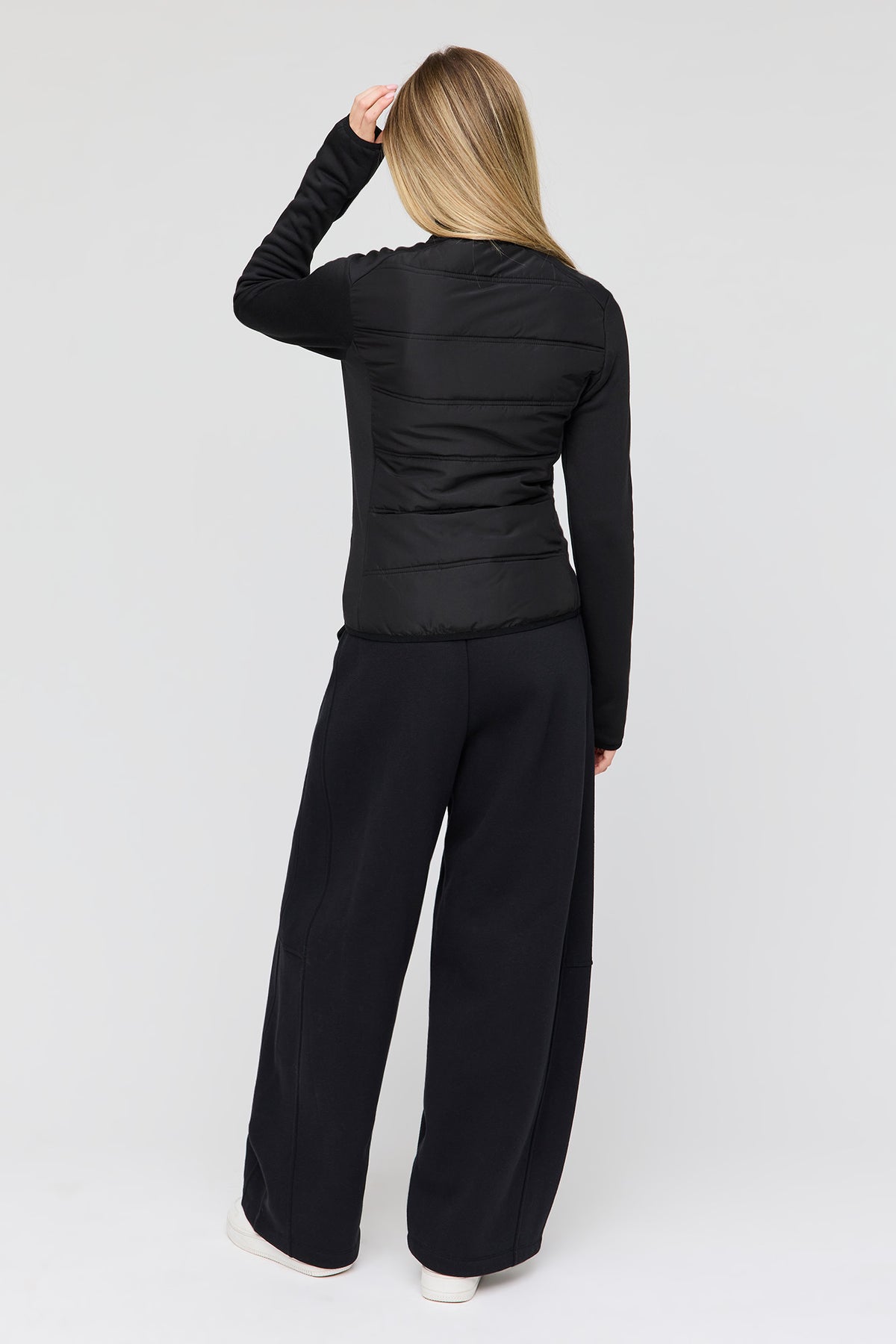 Vue alternative 3. Pantalon d'entraînement surdimensionné à jambe baril en molleton supérieur
