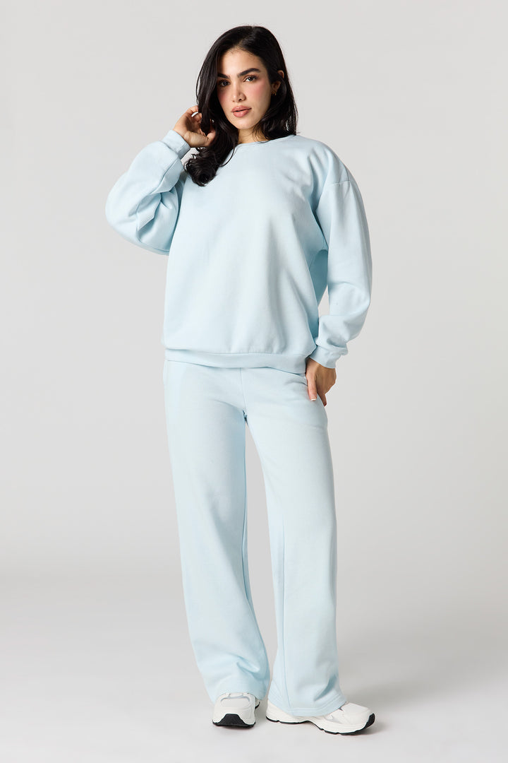 Solid Fleece Straight Leg Sweatpant