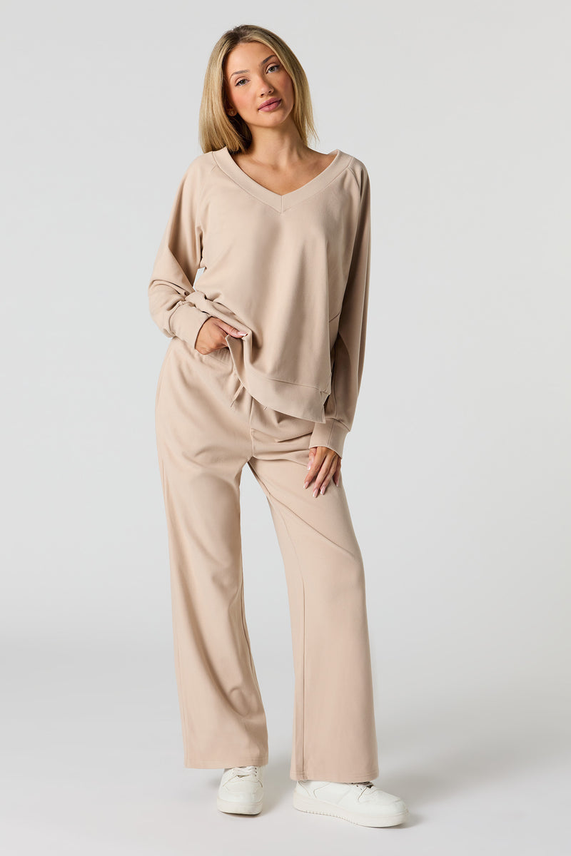 Wide Leg Fleece Sweatpant