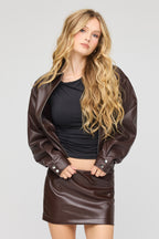 Faux Leather Mini Skirt